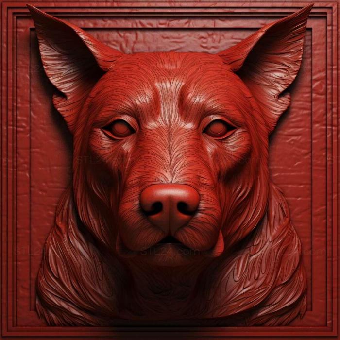 Nature and animals (st red dog 3, NATURE_5451) 3D models for cnc